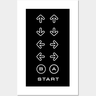 up up down down left right left right b a start Posters and Art